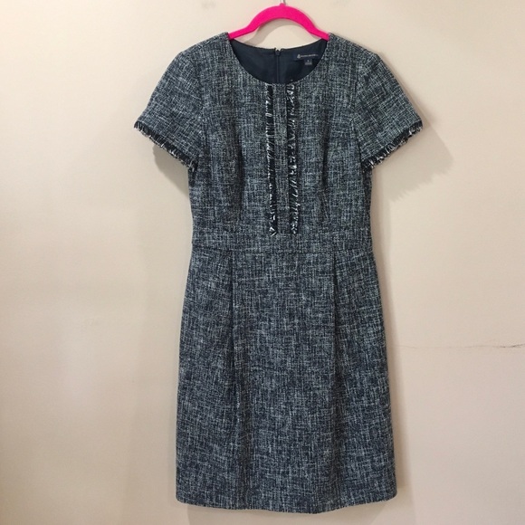 Brooks Brothers Dresses & Skirts - Brooks Brothers Women’s Tweed Sheath Dress Cotton Blend cap Sleeve Size 4